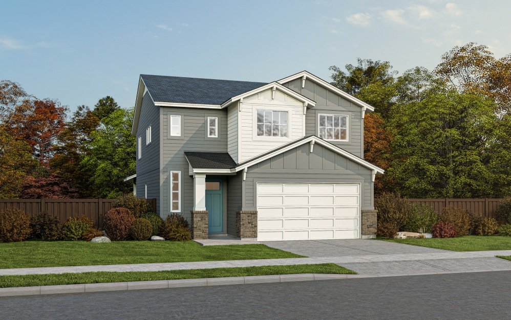 4 Bedroom Traditional Home - 4 bedroom floorplan layout with 2.5 bathrooms and 1940 square feet (Exterior)