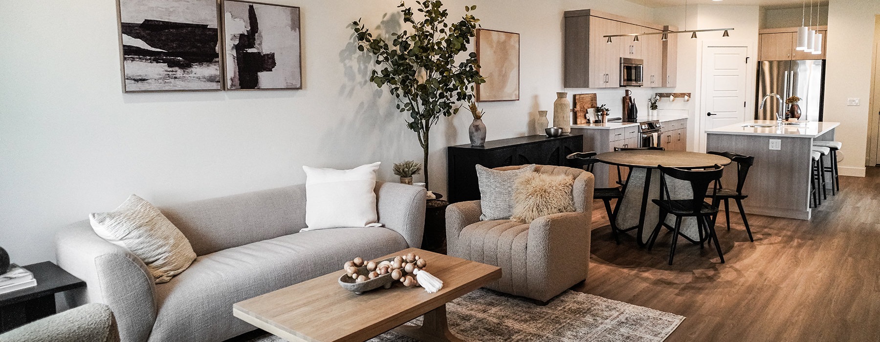 living room with furniture coffee table and chairs